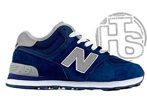 Жіночі кросівки New Balance 574 Navy White Winter (с мехом)