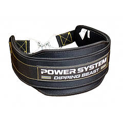 Пояс для обтяжень з ланцюгом Power System PS-3860 Dipping Beast неопреновий Black/Yellow