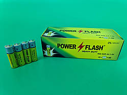 Елемент живлення батарейка POWER FLASH (АА R6) сольові 4шт./уп.