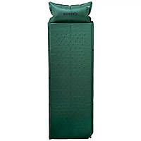 Самонадувающийся коврик с подушкой Ranger Batur 2,5см зеленый