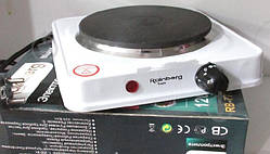 Дискова побутова плита Rainberg RB-777 з індикатором та регулятором потужності1200 Вт