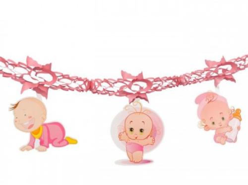 Гірлянда 3D Girl з підвіскою Новонароджена дівчинка ABC