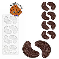 Форма пластикова (молд) "Дольки мандарина" для шоколаду та мила
