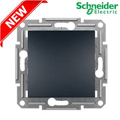 Перемикач прохідний 1-клавішний Schneider Electric EPH0400171 Asfora, антрацит, пластик, без підсвітки та індикації