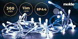 Новорічна гірлянда 300 LED IP44 FLASH. Святкова гірлянда на вулицю Molde бурульки 11м., фото 10