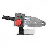 Паяльник для пластикових труб, 850 Вт, 0-300 °C, насадки 20, 25, 32, 40, 50, 63 мм, металевий кейс, фото 3