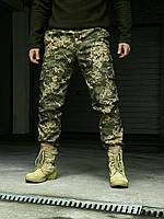 Теплые мужские тактические штаны на флисе пиксель зеленый S,M утепленные военные армейские брюки