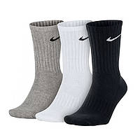 Носки спортивные Nike Value Cotton Crew 3 пары белый-серый-черный (SX4508-965)