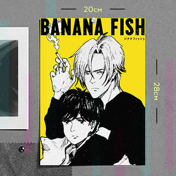 "Еш Лінкс та Ейдзі Окумура (Бананова риба / Banana fish)" плакат (постер) розміром А4 (20х28см)