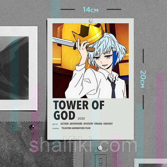 "Кун Агеро Агніс (Вежа Бога / Tower of God)" плакат (постер) розміром А5 (14х20см)