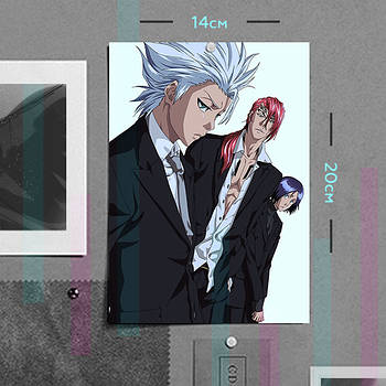 "Тоширо Хіцугая, Ренджі Абарай і Ханатаро Ямада (Бліч / Bleach)" плакат (постер) розміром А5 (14х20см)