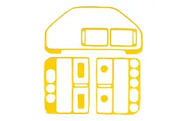 Накладки на панель жовті Meric для Peugeot 106 ABS-пластик