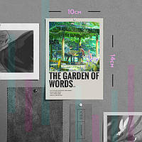 "Юкино и Такао (Сад изящных слов / Garden of words)" плакат (постер) размером А6 (10х14см)