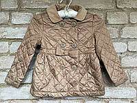 1, Золотая деми стеганая куртка б/у на девочку в отличном состоянии Old Navy Размер 4-5 лет