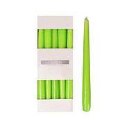 Свічки декоративні конусні салатові 1/10 шт 24 см, фото 3