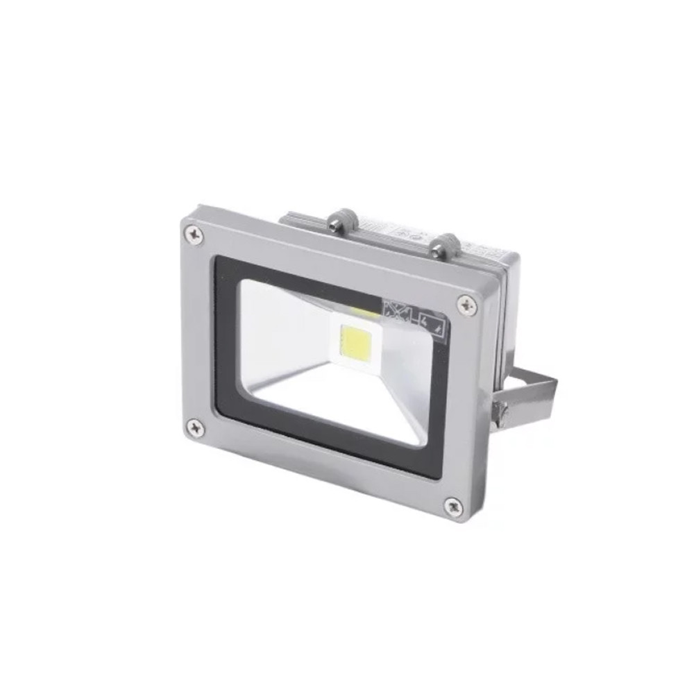 LED прожектор вуличний вологозахищений IP65 сірий 10W COB холодний білий