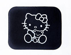 Автомобільний липкий Nano килимок 90х140мм, чорний, монохром "Hello Kitty"