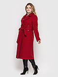 Пальто жіноче Віола бордо, фото 4