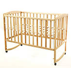 Ліжко з рухомою боковиною Гойдалка Ameli бук-лляна олія 600x1200 (1В21-2)