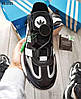 Чоловічі кросівки Adidas Niteball  Black White (Чорні з білим) Адідас Найтбол осінь шкіра замш сітка, фото 5