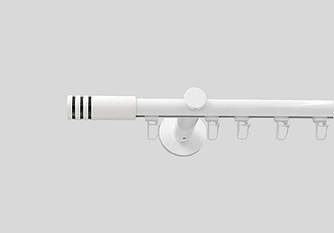 Однорядний стіновий імпресійний карниз Аресто білий комплект Модуло
