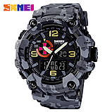 Тактичний водонепроникний багатофункціональний годинник Patriot 002CMGYSU ЗСУ Сірий камуфляж + Коробка, фото 3