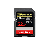 Карта памяти SanDisk 32GB SDHC U3 300 MB/s Extreme Pro для видеокамер и фотоаппаратов