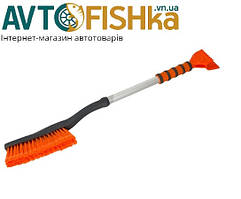 Щітка зі шкребком на ручці 78 см м'яка вставка, алюм. трубка, подвійний скребок Elegant