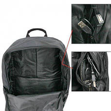 Міський рюкзак, що світиться, з usb зарядкою "Залізна людина" з кодовим замком, чорний, фото 2