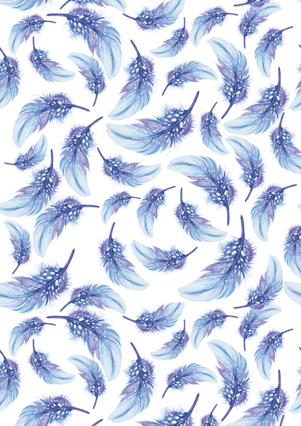 Оверлей Пір'я Блакитні 21х29,7 см