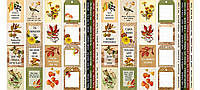 Набор полос с картинками для декорирования Autumn botanical diary 5 шт 5х30,5 см