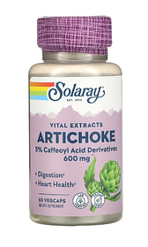Екстракт з листя артишоку Artichoke Solaray, 300 мг 60 капсул