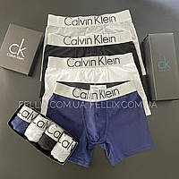 Комплект мужского белья Calvin klein steel 2 Боксеры 4шт без коробки Мужские трусы. Размер M Fellix