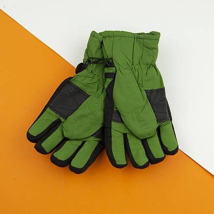 Оптом рукавички болоньєві лижні підліткові на липучці з флісовою підкладкою (арт. 22-12-57), фото 3