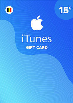 ITunes Gift Card 15 EUR BE для App Store код сертифікат картки поповнення рахунку iTunes Store та AppStore