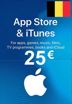 ITunes Gift Card 25 EUR BE для App Store код сертифікат картки поповнення рахунку iTunes Store та AppStore