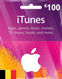 ITunes Gift Card 100 EUR BE для App Store код сертифікат картки поповнення рахунку iTunes Store та AppStore
