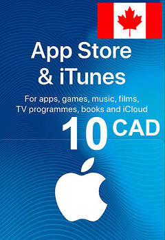 ITunes Gift Card 10 CAD для App Store код сертифікат картки поповнення рахунку iTunes Store та AppStore