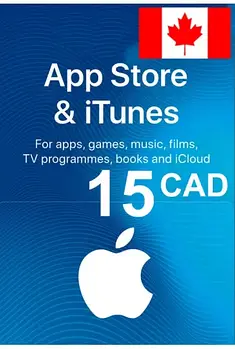 ITunes Gift Card 15 CAD для App Store код сертифікат картки поповнення рахунку iTunes Store та AppStore