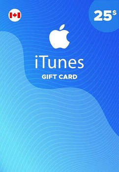 ITunes Gift Card 25 CAD для App Store код сертифікат картки поповнення рахунку iTunes Store та AppStore