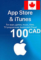 ITunes Gift Card 100 CAD для App Store код сертификат карта пополнения счета iTunes Store и AppStore