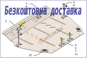 Захист двигуна Honda Civic 10 USA (2015-)(Захист двигуна Хонда Сівік 10) Кольчуга