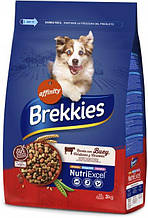 Brekkies Dog Beef з яловичиною 3 кг для собак всіх порід повноцінний раціон сухий корм
