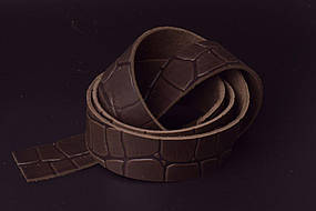 Ремінна смуга кроко, колір: шоколад (Сорт 2-4), 20 мм 30