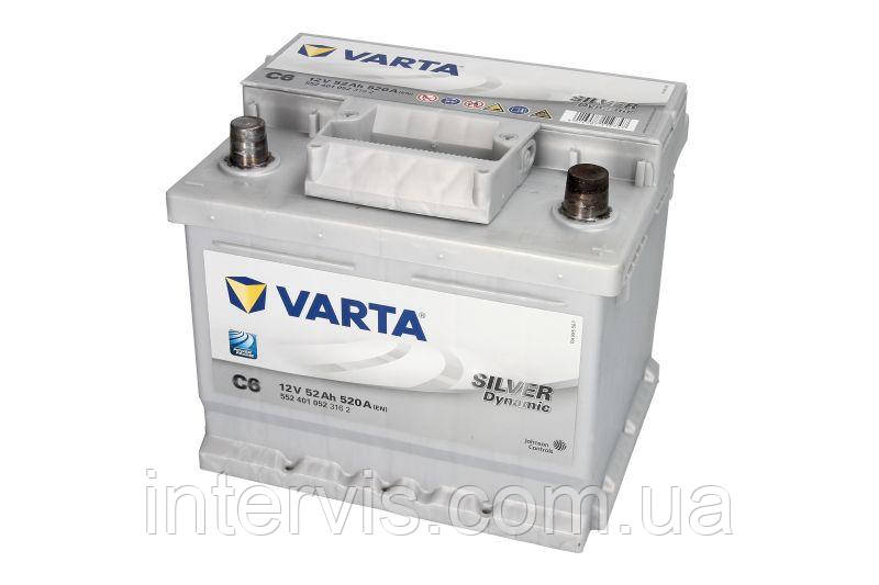 Акумулятор 52Ah-12v VARTA SD(C6) (ВАРТА) 520A (R+правый) 207x175x175 (пуск)