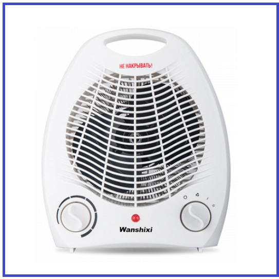 Тепловентилятор спіральний LQ-501, 2000W, 2 режими 1000/2000Вт, холодний/теплий/гарячий, фото 1