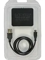 HDMI 1 на 2 порта сплиттер 2K 4K 1080P активный splitter 1x2 разветвитель HDMI Splitter USB
