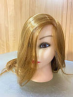 Учебная голова-манекен с искусственными термо-волосами 518-28, темно-золотистый