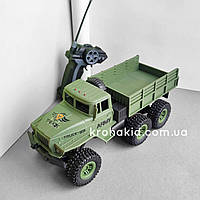 Военная машина Урал на радиоуправлении грузовик детская игрушка 4 WD аккумулятор свет амортизаторы