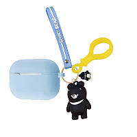 Силіконовий футляр для навушників AirPods Pro - Cute Charm (Ведмідь / Синій)